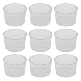 MEETOOT 50pcs Disposable Measuring Cup 10ml Laboratory Test Cups with Scales, Clear Liquid Measuring Cups