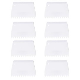 8 Pcs Flexible Glue Spreader Silicone Tool, Adhesive Spreader Plastic Trowel, Glue Spreader for Applying Epoxy Resin, Notched Trowel for Putty,Plastic Notch Trowel, Reusable Glue Spreader