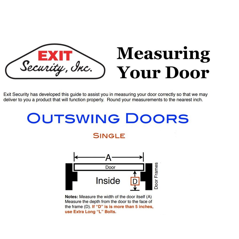Exit Security Bar SB-01-0032, for 32" Door Width