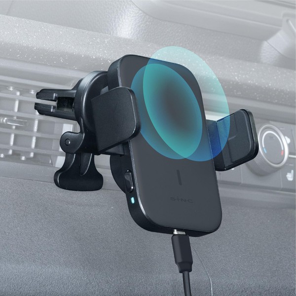 Seiwa AC D642 Car Accessories Smartphone Holder, Magnet, Automatic Arm,
