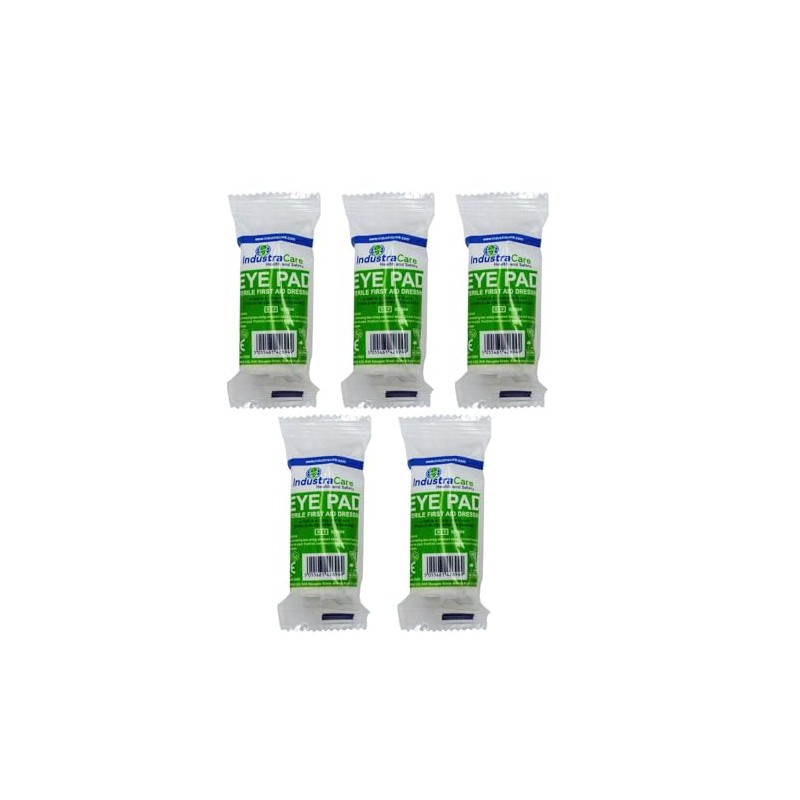 5 Pack IndustraCare Premium CE Flow Wrapped Sterile Eye Pad