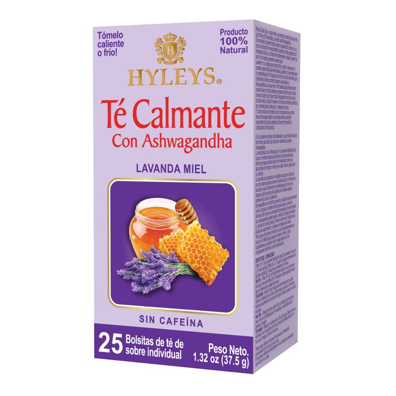 Hyleys Calm Tea with Ashwagandha - Lavender & Honey Flavor