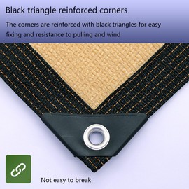 DATOUJL Sun Protection Net 2 x 6 m, 90-95% UV Protection Net with Metal Eyelets, Tear-Resistant Shade Fabric for Carport, Garden, Greenhouse and Dog Kennel, Individual Dimensions (Beige, 2 m x 3 m)