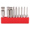 9pcs Hex Screwdriver Bit Set Rustproof S2 Steel Magnetic Ball