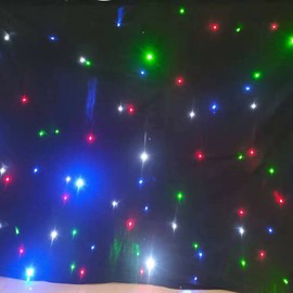 10ftX6.5ft LED Star Stage Curtain Wedding Curtain Wedding Background Stage Background Party Xmas Curtain Decor Retardant Backdrops DMX512 w/Controller 30W