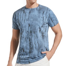 YININF Graphic Tees for Men - Hipster Hip-Hop Cool Novelty Design Streetwear T Shirts(PD500 Blue L)