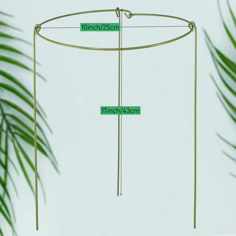 Boinio Adjustable Snake Plant Support Stakes, Peony Supports Cages Garden