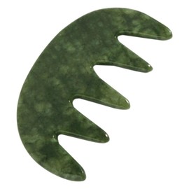 Healeved Scalp Massager Creative Wide Tooth Comb Gua Sha Jade Comb Jade Stone Scalp Massage Tool Handheld Comb Jade Massaging Comb
