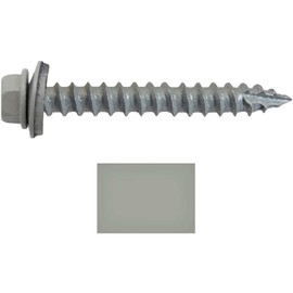 #14 Metal Roofing Screws: (250) Screws x 2" ABC Gray Hex Head Sheet Metal Roof Screw. Self Starting/Tapping Metal to woodsheet Metal siding Screws with EPDM Washer. for Corrugated Roofing
