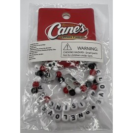 Raising Canes Beaded Bracelet (3)  ‘One Love’ ‘Raising Canes’ Chicken Fing