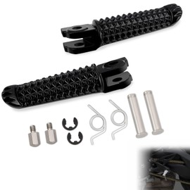 Hokuotolite Foot Pegs Front Wheel Pedals/Driver Footrest for Yamaha YZF-R1 2012-2023, YZF-R1 World GP 60th Anniversary Edition 2022, YZF-R1M 2015-2023, YZF-R1S 2016-2018 (Black)
