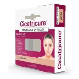 Cicatricure Maquillaje En Polvo. Tono Medio, Contenido 10g.
