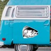 Extra Large 460mm 'Salmon Fish Head' Permanent Sticker Decal for