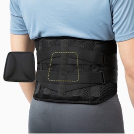 BraceUP Back Support with Lumbar Cushion - Back Support, Back Support Belt, Lumbar Support for Men and Women (XXL)