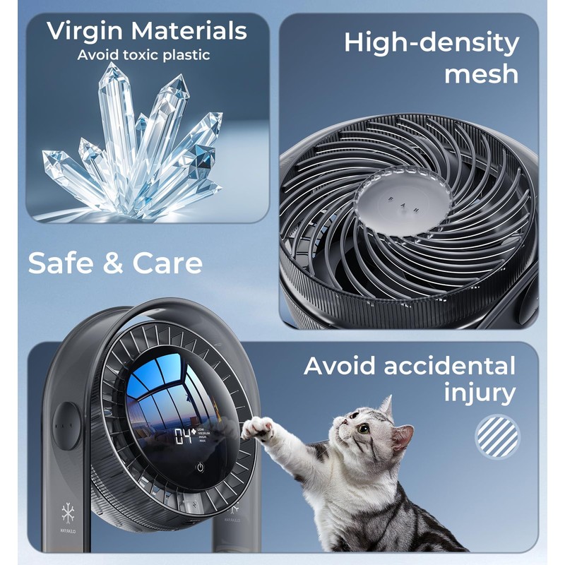 2025 New Desk Fan, Quiet Air Circulator Mini Fan for