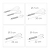 Relaxdays Schneebesen 3 er Set, professionelle Ballonschneebesen, Handschneebesen Edelstahl, 8