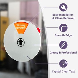 Office Door Sign, Do Not Disturb, In a Meeting, Working Remotely, Out of Office, Back Soon, Please Knock, 6 Options Privacy Wheel Sign, Business Status Indicator For Work, 6 inch Sliver 1PK