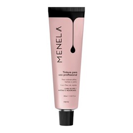 Menela Eyebrow Color Gel – Temporary Brow Enhancer with Jojoba Oil – Mixable Shades – Vegan & Ammonia-Free – Safe for Sensitive Skin – 20 ml (Black)