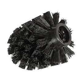 Wenko 19786100 Spare brush head with adapter Black Ø 8 cm, for WC brush sets, Plastic, 8 x 10 x 8 cm, Black
