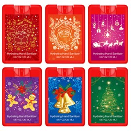 Dansib Christmas Hand Sanitizer Spray Bulk Hydrating Hand Sanitizers Spray Travel Size Refillable Pocket Sanitizer Christmas Set for Women Coworker Stocking Stuffers