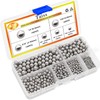 Taiss 620PCS 304 Stainless Steel Precision Balls,Bicycle Bearing Balls Assortment