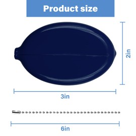 DEEZOMO Oval Squeeze Coin Holders - Coin Purse for Women Colorful with Chain for Men Women Shopping Traveling Popular Color (Dark Blue)