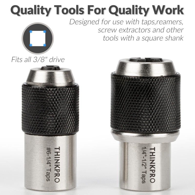 Thinkpro 2pcs Tap Socket Set,Extraction Tool With Adjustable Jaws,Suitable for