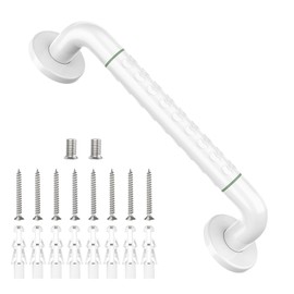 14 Inch Grab Bars for Shower, YuanDe Bath Grab Bar with Anti-Slip Grip and Safety Luminous Circles, Stainless Steel Bathroom Safety Handrail Support, Safety Bar Handle for Disabled Elderly Pregnant