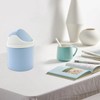 ZGWANSUI 2Pcs Desktop Trash Can with Swing Lid & 120