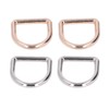 120Pcs Metal D Rings Seamless Interface Strong Load Bearing Gold