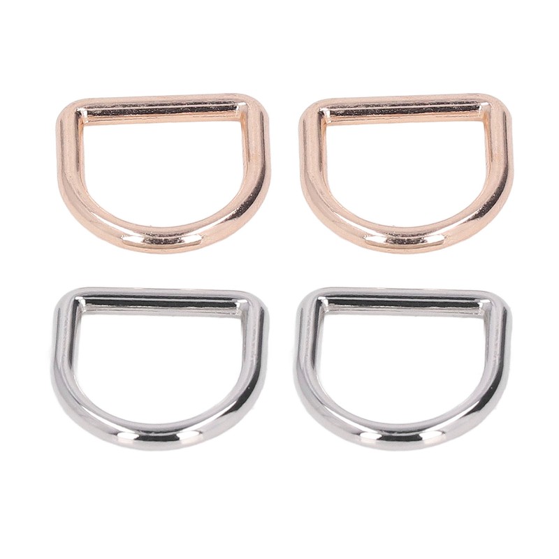 120Pcs Metal D Rings Seamless Interface Strong Load Bearing Gold