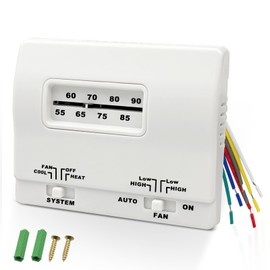 White 7330F3852 RV Thermostat for Coleman Mach RV Thermostat Heat/Cool 7330G3351 Air Conditioner Parts Single Stage Heating/Cooling Control