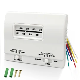 White 7330F3852 RV Thermostat for Coleman Mach RV Thermostat Heat/Cool 7330G3351 Air Conditioner Parts Single Stage Heating/Cooling Control