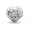 Howlite Crystal Heart Palm Stone