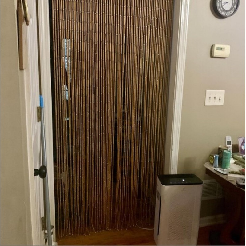 TACHILC Boho Wood Beaded Curtain for Doorways – Natural Beaded