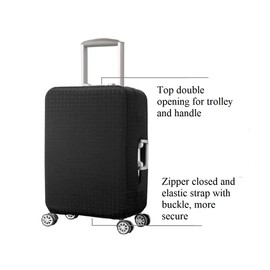 EBETA Elastic Suitcase Protective Cover Luggage Cover Travel Suitcase Protective Cover Luggage, black, suitcase covers