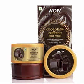 WOW Skin Science Chocolate Caffeine Face Mask – Anti-Aging, Regenerating, Hydrating Bentonite Clay Detoxifying Facial Mask - For all skin Types -Parabens, Silicones, Mineral Oil Free -200ml