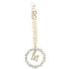 Senfil Crystal Initial Bag Charm 18K Coated Bag Charm (M)