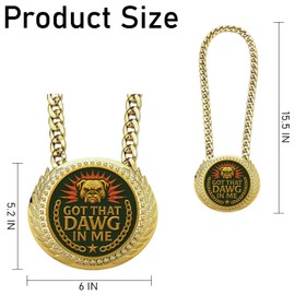 Bambluby Got that Dawg in Me Turnover Chain Medal – 6" Large Sports Award Necklace for Football MVPs, Team Competitions, Game Day Prizes & Party Favors