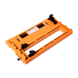 POWERTEC Universal Circular Saw Track Plate Compatible with Most Track Saw Guide Rails and Straight Edge Clamps, Tool-Free Mounting System, Adjustable Fence for Fast and Accurate Cuts (71993)