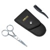 Professional Eyebrow Scissors Set Extra Sharp with Comb Travel Case,