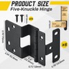 Yaocom 6 Pcs Five-Knuckle Hinge for 3/4" Door Thickness, 270
