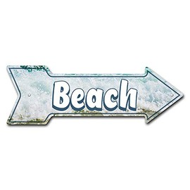 MightySkins Peel and Stick Art Removable Beach 2 Decal Decor 24" Directional Sticker Vinyl Wall Decals