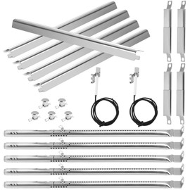 Grill Replacement Parts for Charbroil Performance 5 Burner 463448021 463450022 463455021 4 Burner 463365021 463350521 463354021 G327-2100-W1 Burner,G325-0002-W1 Heat Plates Grill Parts for Char-Broil