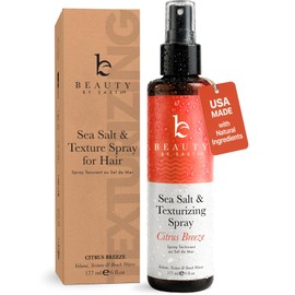 Beauty by Earth Sea Salt Spray for Men & Women - Texture Hair Spray for Adding Volume & Beachy Waves, USA Made with Organic Ingredients