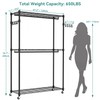 Exglobol Heavy Duty Rolling Wheels Portable Metal Garment Rack,