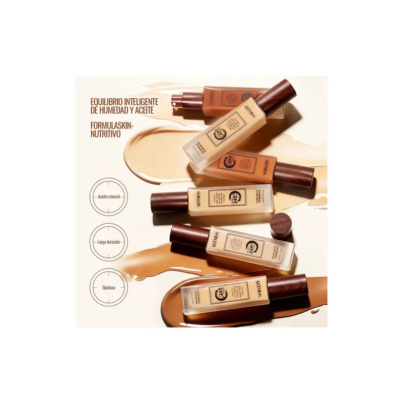 Artmiss Base De Maquillaje 24h Hidratante Suave Natural Tono Beige