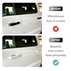 GearUp Door Handle Cover for Ford F150 Crew Cab 4 Door 2021-2025 ABS White Painted Tailgate Handle Cover (Not Replacement)