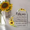 Hiipeenow Mothers Day Gifts for Mimi, Acrylic Heart Sign Presents,