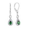Starchenie Emerald Earrings for Women 925 Sterling Silver Infinity Dangle
